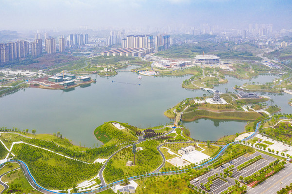 墊江縣三合湖濕地公園。齊嵐森攝