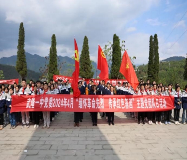 開展主題黨團隊日活動。武隆一中供圖