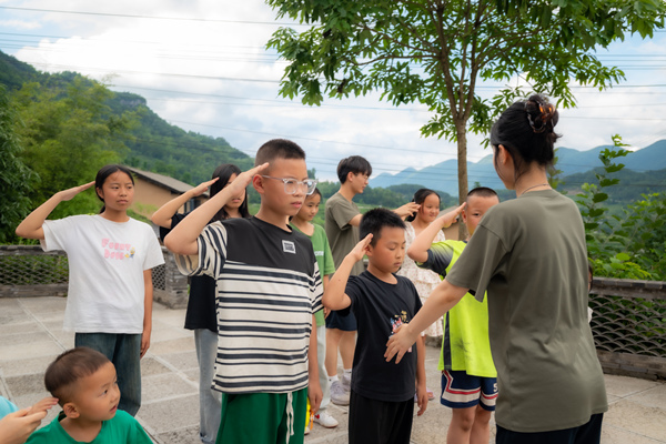 “村娃軍令營”活動現場。西南大學供圖